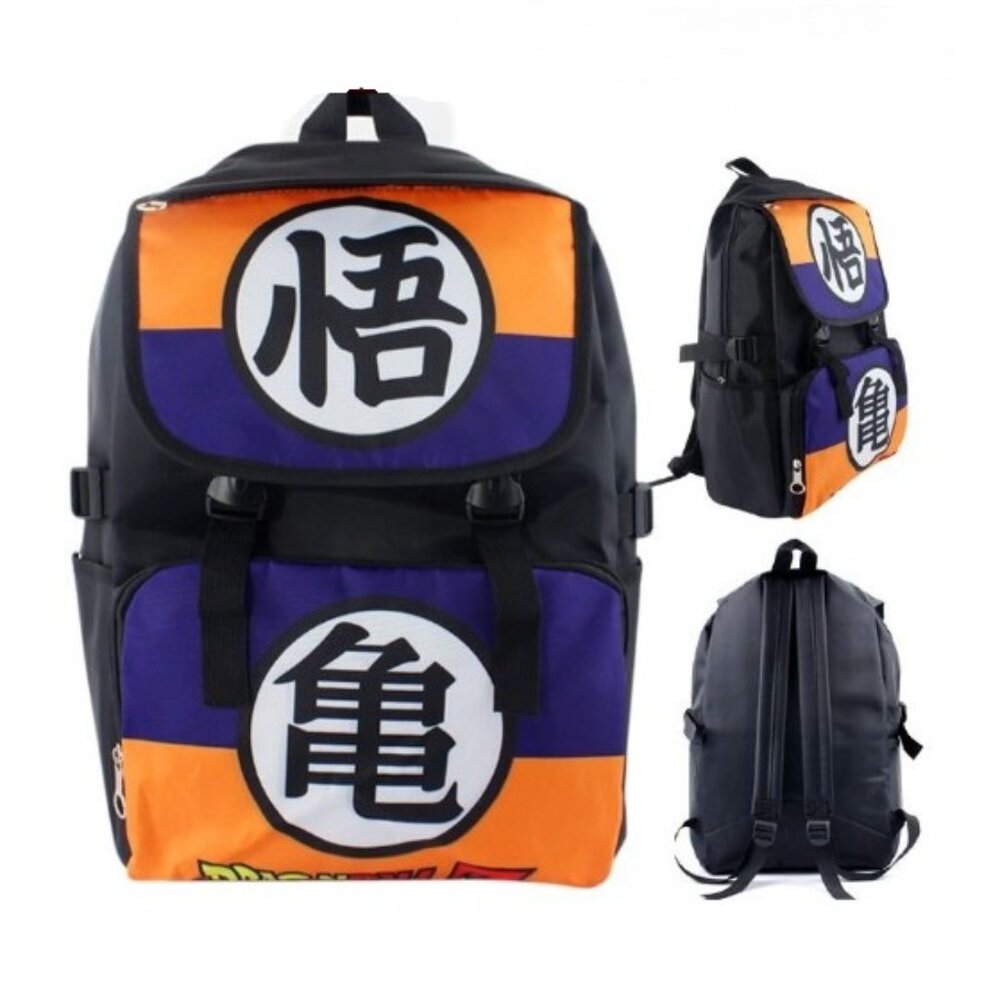 Goku Dragon Ball Z 18 Inch Backpack Kame Kanji Anime School Bag